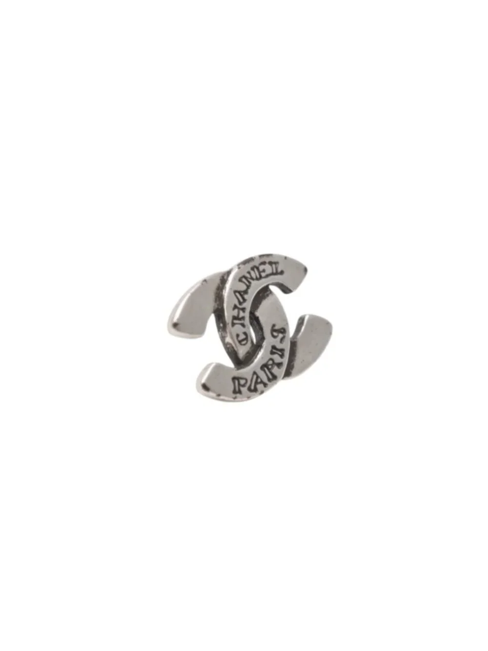 Chanel CC Logo Earrings 99 Silver